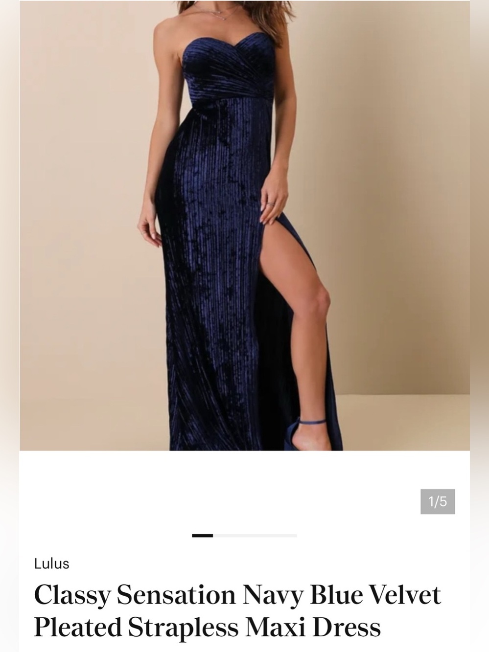 Lulu’s Velvet Navy Blue mermaid dress
